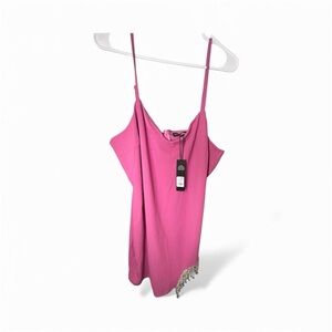 NWT Fashion Nova Pink Fringe Mini Dress – NEW with Tags
Size: 2X
